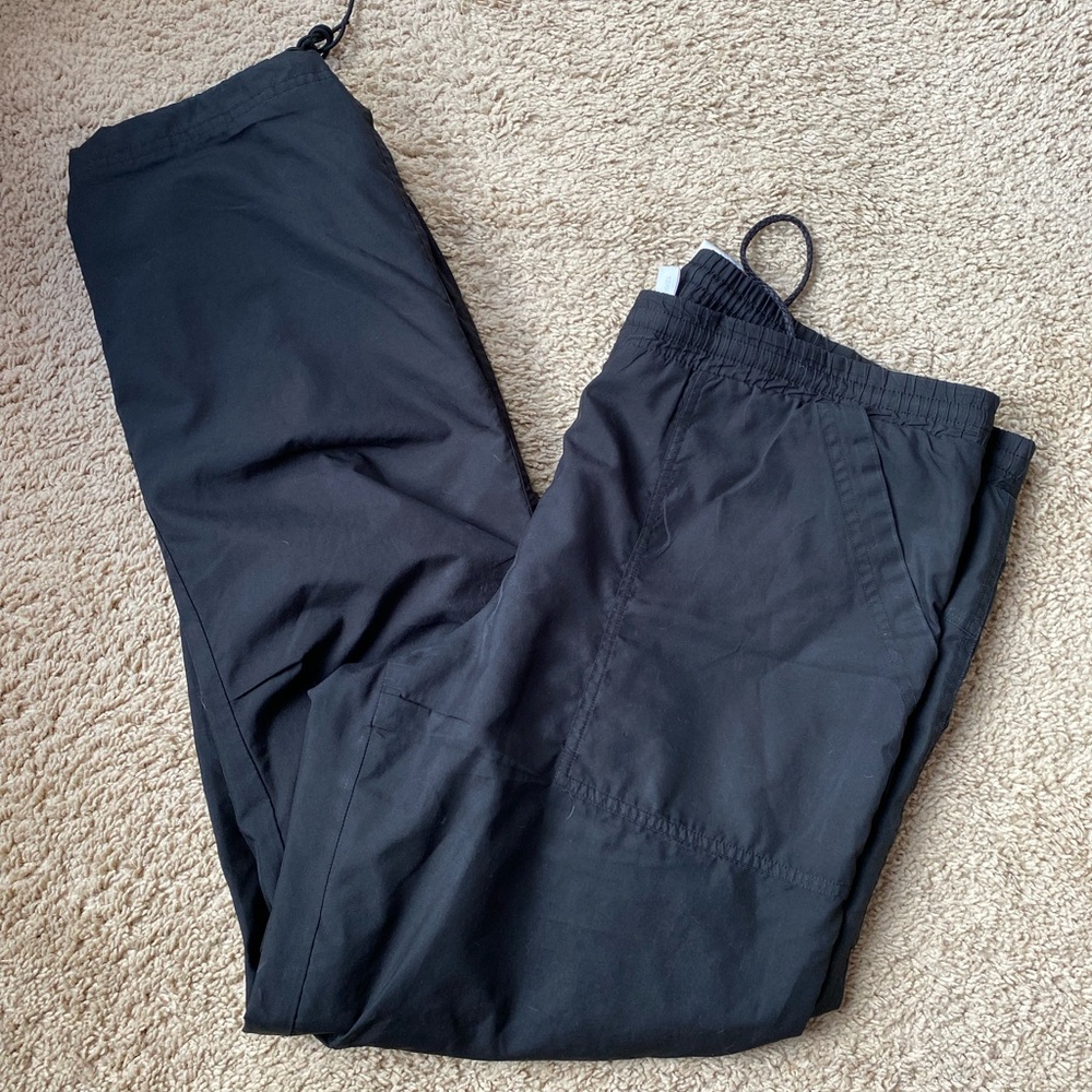 ADIDAS BLACK VINTAGE JOGGERS TRACK PANTS WITH DRAWSTRINGS & POCKETS